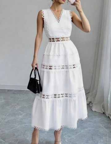 Rochie maxi Shein, alb