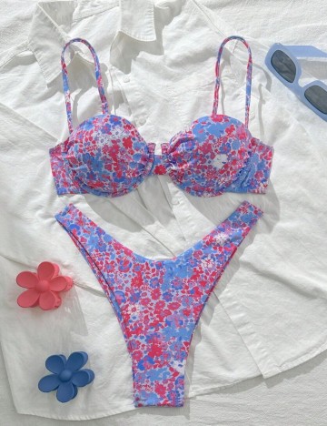 Costum de baie Shein, mix culori
