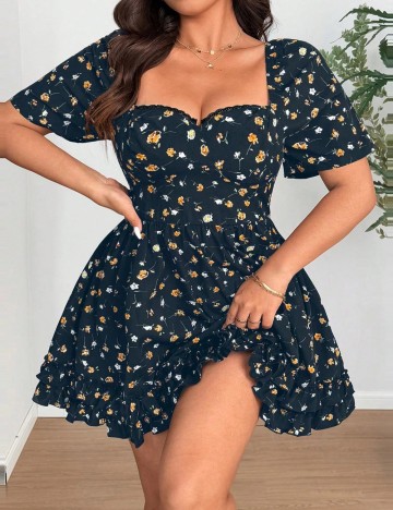 Rochie mini Shein Curve+, albastru