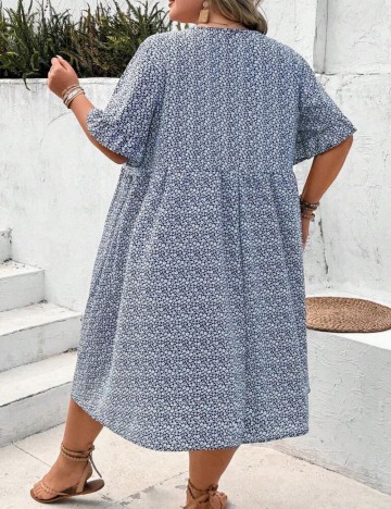 Rochie midi Shein Curve+, mix culori