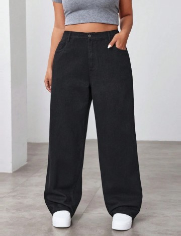 Jeans Shein Curve+, negru