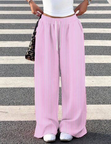 Pantaloni Shein Curve+, roz