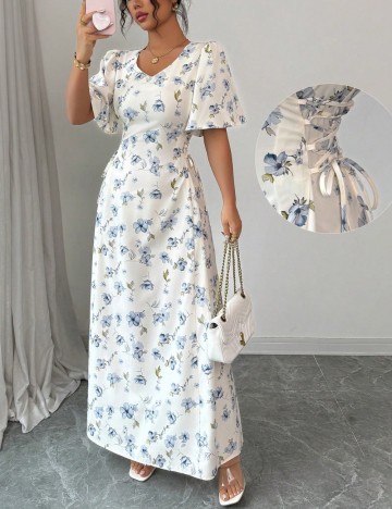 Rochie maxi Shein, crem