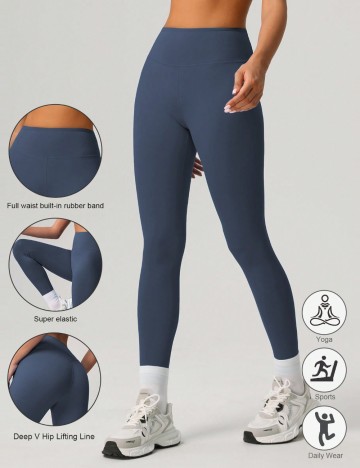 Colanți Sport Shein, bleumarin