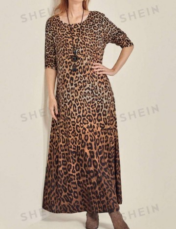 Rochie maxi Shein Curve+, mix culori