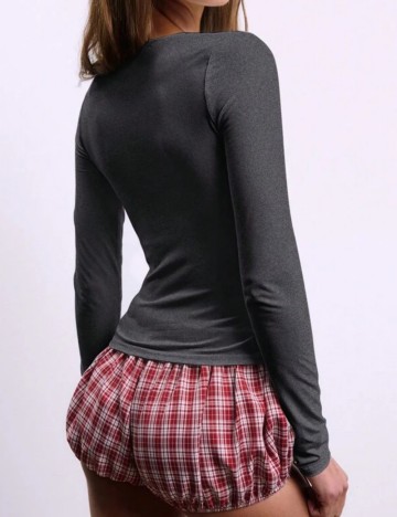 Bluză TypaGal by Shein, gri