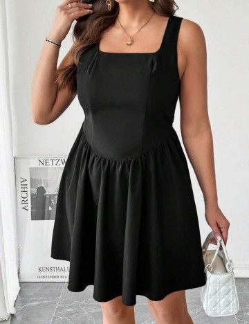 Rochie mini Shein Curve+, negru