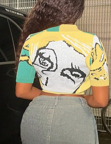 Top Shein, mix culori