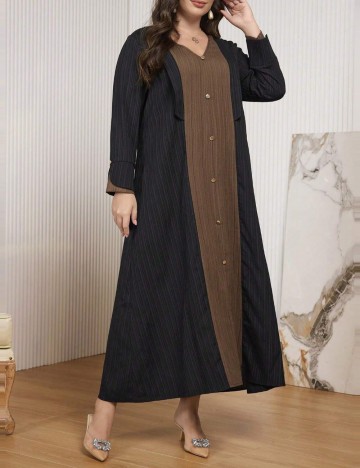 Rochie midi Shein Curve+, mix culori