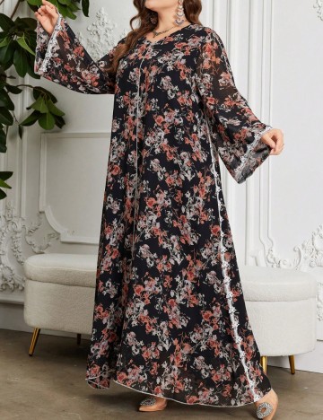 Rochie maxi Shein Curve+, mix culori