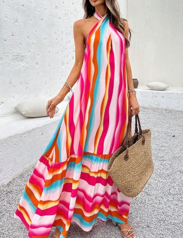Rochie maxi Shein, mix culori