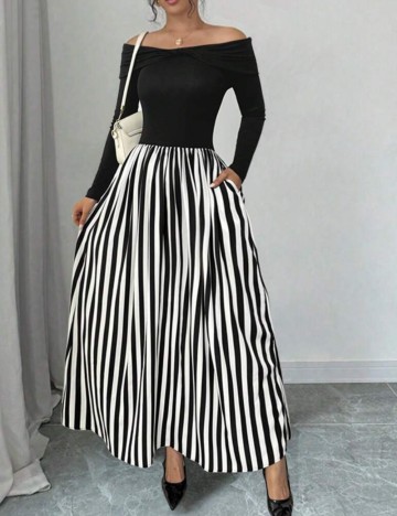 Rochie maxi Shein, mix culori