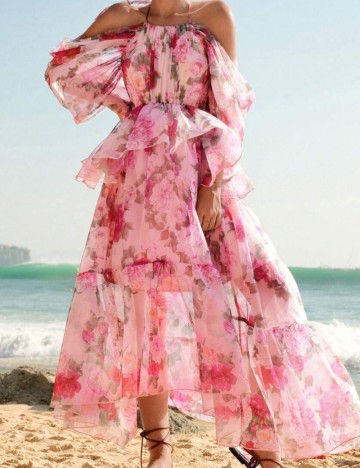 Rochie maxi Shein, mix culori