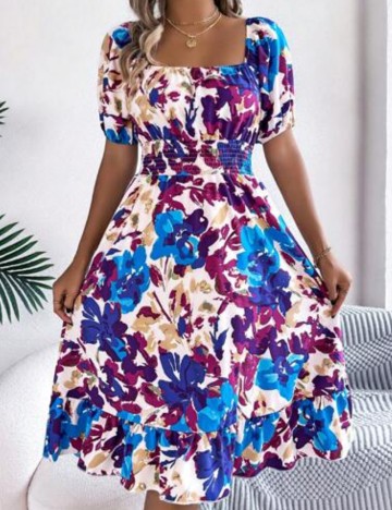 Rochie midi Shein, mix culori