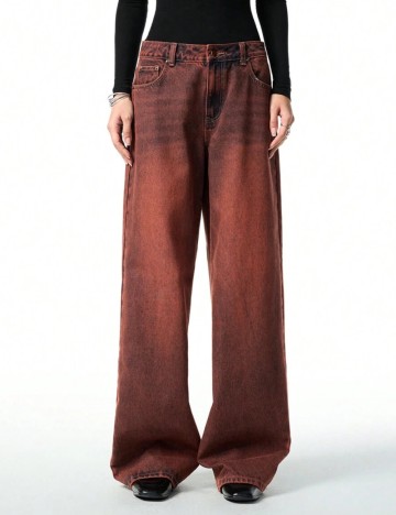 Jeans Shein, cărămiziu