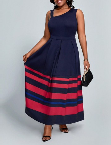 Rochie maxi Shein Curve+, mix culori