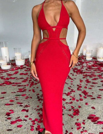 Rochie maxi Shein, roșu