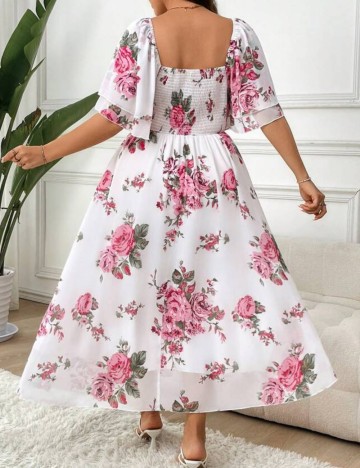 Rochie maxi Shein Curve+, mix culori