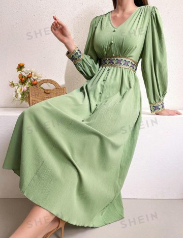 Rochie midi Shein, verde