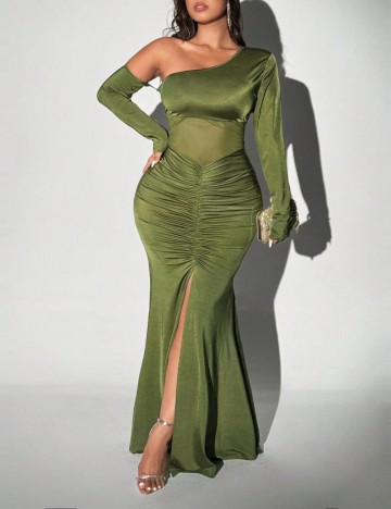 Rochie maxi Shein Curve+, verde