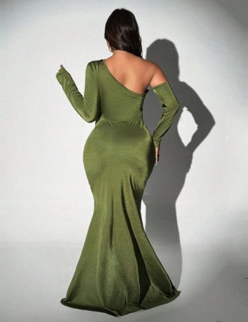 Rochie maxi Shein Curve+, verde