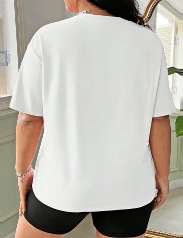 Tricou Shein Curve+, alb