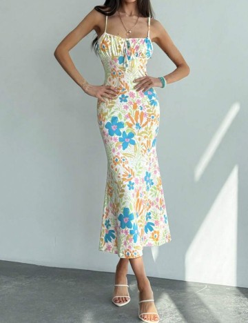 Rochie midi Shein, mix culori