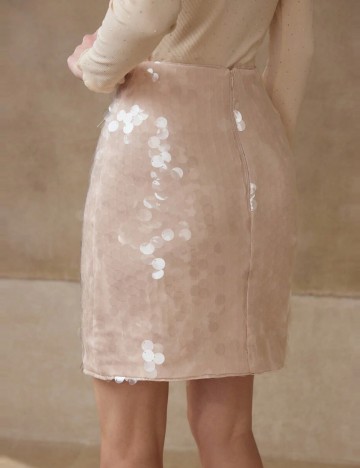 Fustă mini MOTF by Shein, crem
