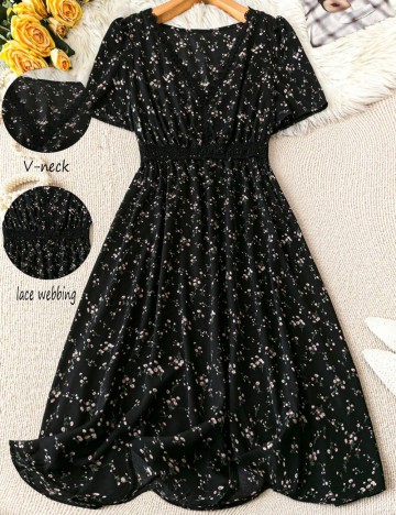 Rochie Shein Curve+, floral print