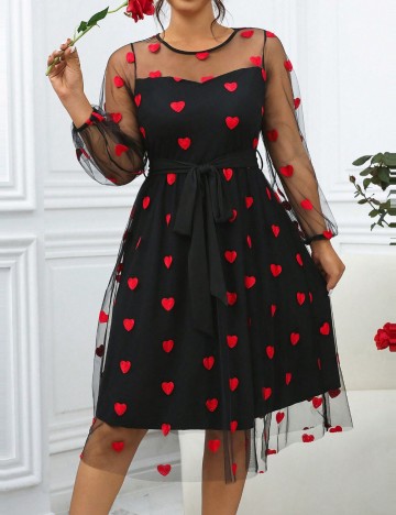 Rochie midi Shein Curve+, negru