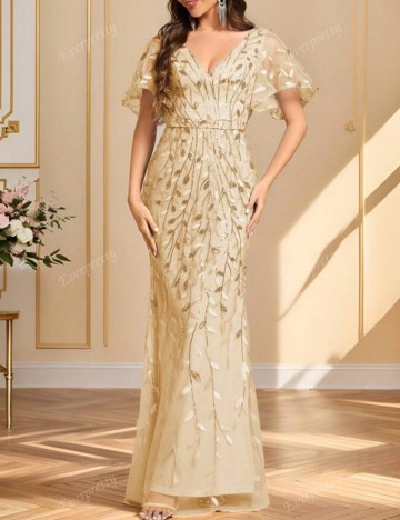 Rochie de ocazie Shein, auriu