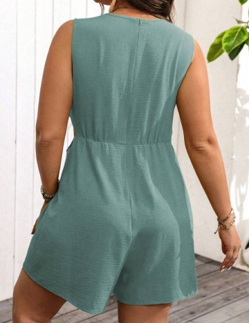 Salopetă scurtă Shein Curve+, verde