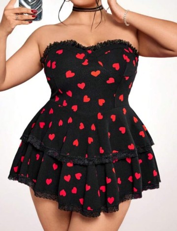 Rochie mini Shein Curve+, mix culori