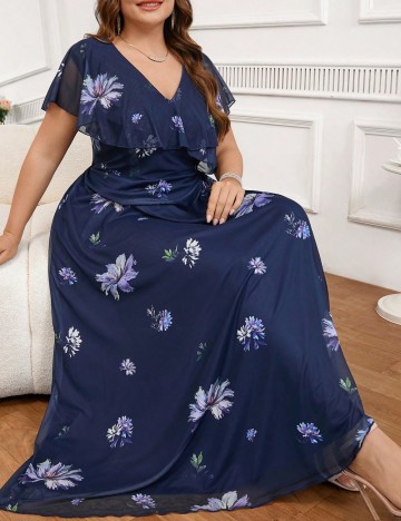 Rochie maxi Shein Curve+, albastru