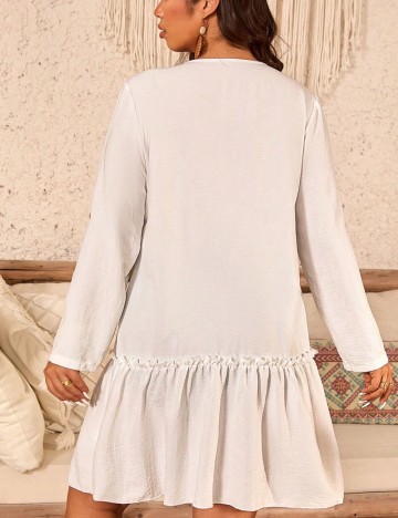 Rochie mini Shein Curve+, alb