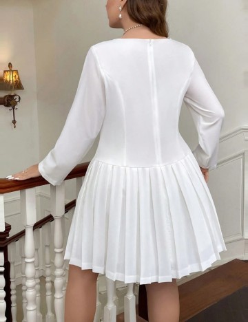 Rochie mini Shein Curve+, alb
