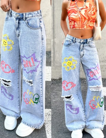 Jeans Shein, albastru