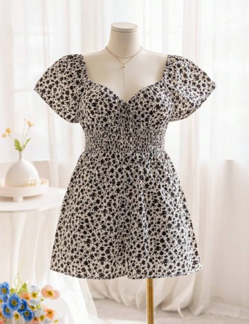 Salopetă scurtă Shein Curve+, mix culori