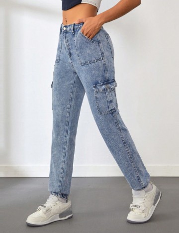 Jeans Shein, albastru