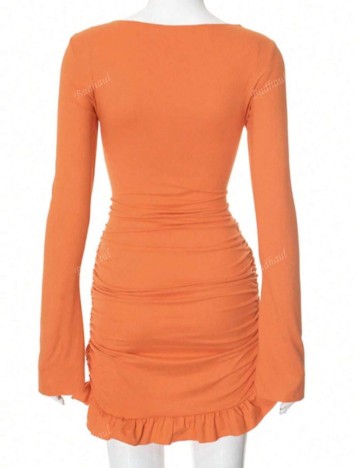 Rochie mini Shein, portocaliu
