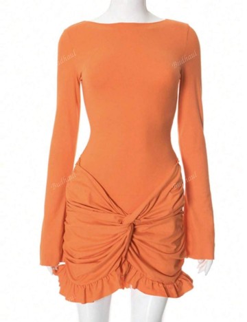 Rochie mini Shein, portocaliu
