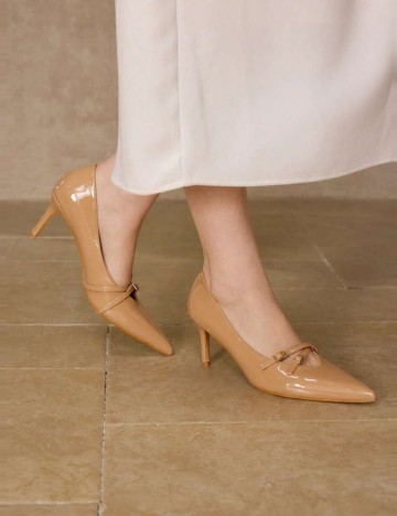 Pantofi cu toc MOTF by Shein, bej