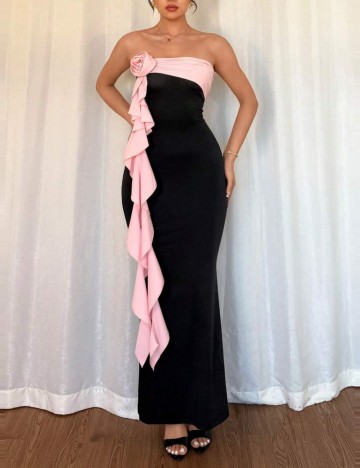 Rochie maxi Shein, mix culori