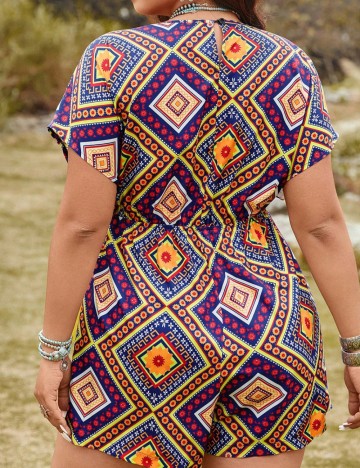 Salopetă scurtă Shein Curve+, mix culori