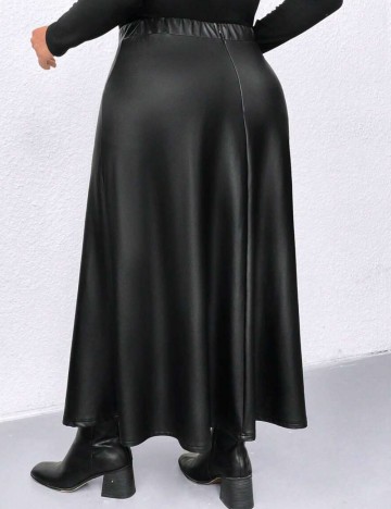 Fustă maxi Shein Curve+, negru