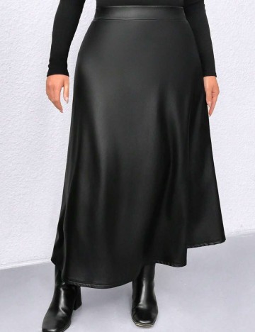 Fustă maxi Shein Curve+, negru