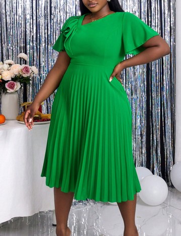 Rochie midi Shein Curve+, verde