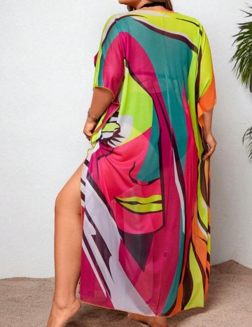 Rochie de plajă Shein Curve+, mix culori