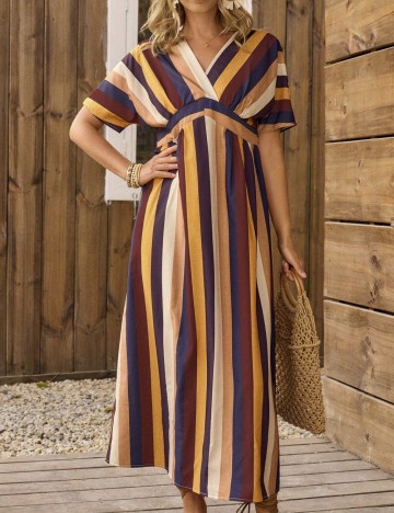 Rochie maxi Shein, mix culori