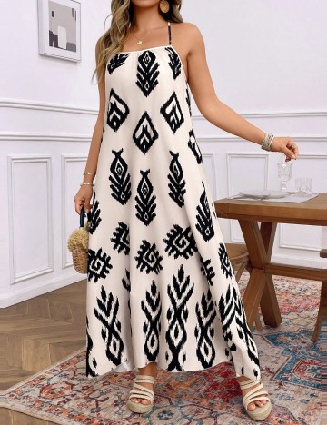 Rochie maxi Shein Curve+, bej